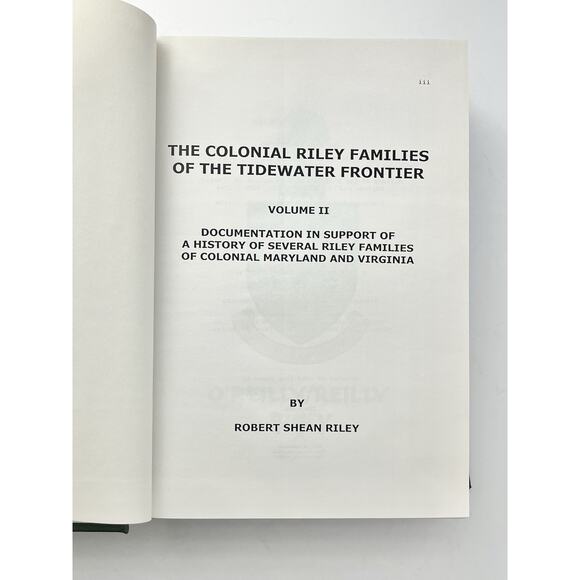 Robert Riley “Colonial Riley Families Tidewater Frontier” Vol 1&2 Genealogy - Picture 14 of 16